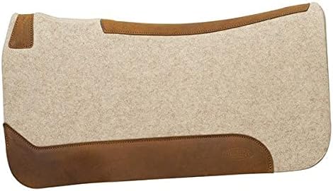 Weaver Equine 33" x 32" Contoured Wool Blend Felt Horse Saddle Pad, Shock Absorbing Western Saddle