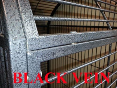 New Corner Open Playtop Parrot Bird Cage - 36” X 25” X 61”H - 4 Colors Available (Black Vein) 3