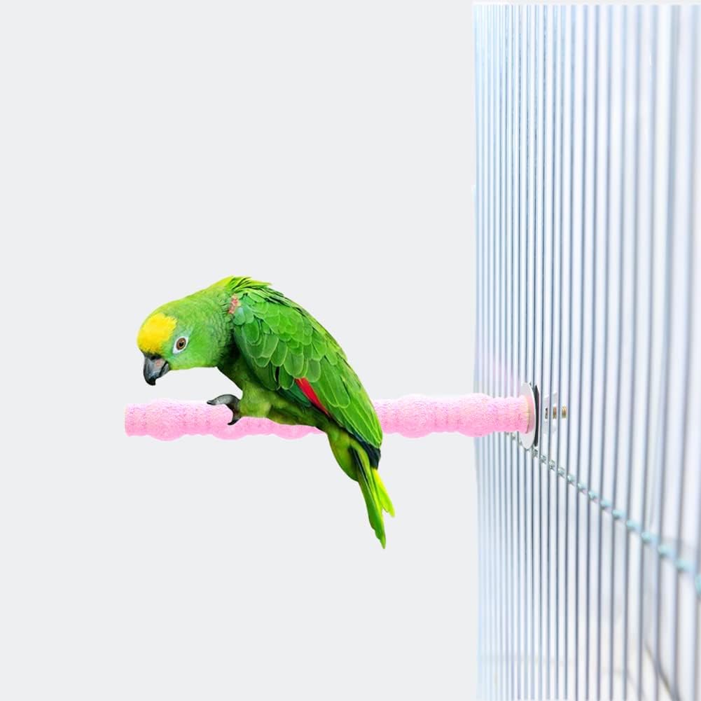 Litewoo Bird Perch Paw Beak Grinding Stick Grit Stand for Parrot Budgies Parakeet Cockatiels Conure