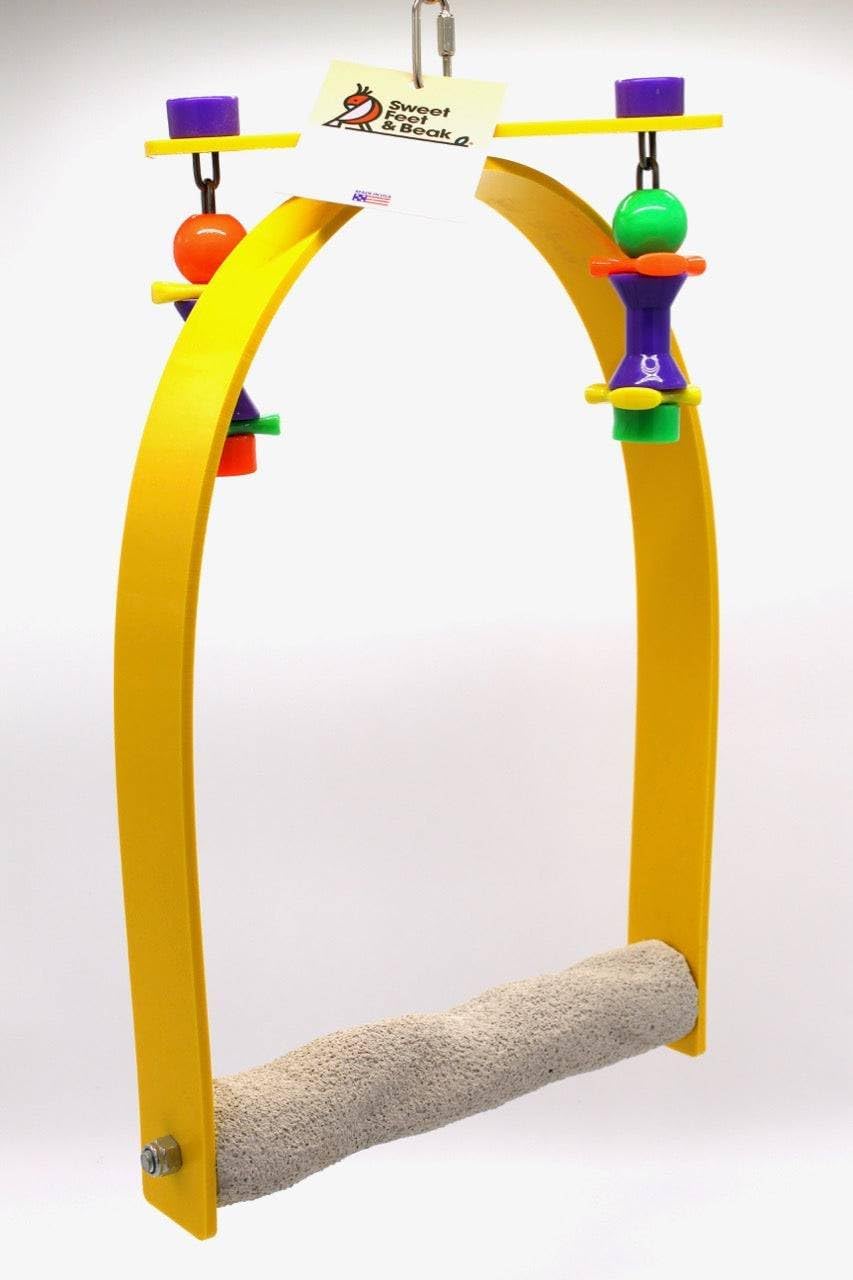 Small Whirly Bird - Perfect Cage Toy Stimulates Visual and Physical Activity - Safe, Non-Toxic