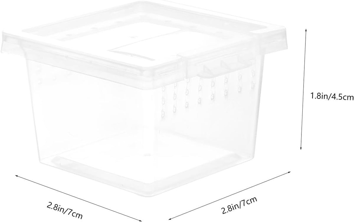 FRCOLOR Box Rearing Box Turtle Transport Container Frog Enclosure Mini Critter Keeper Transparent