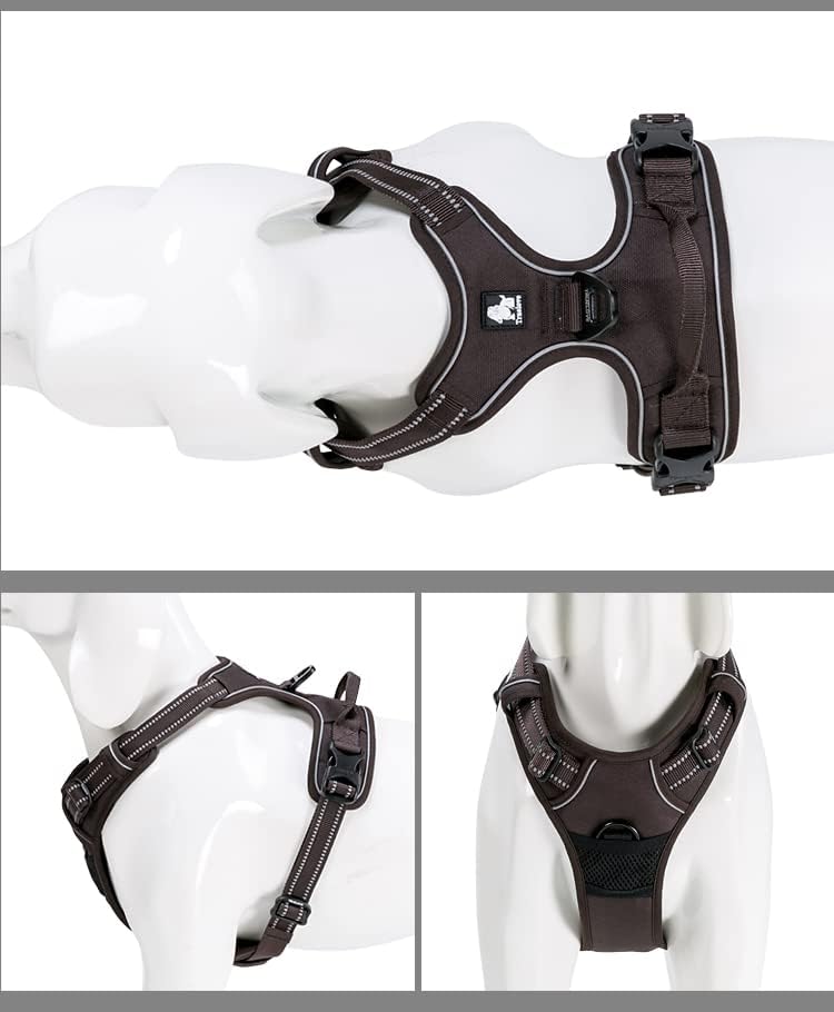 TRUE LOVE Adjustable No-Pull Dog Harness Reflective Pup Vest Harnesses Comfortable Control