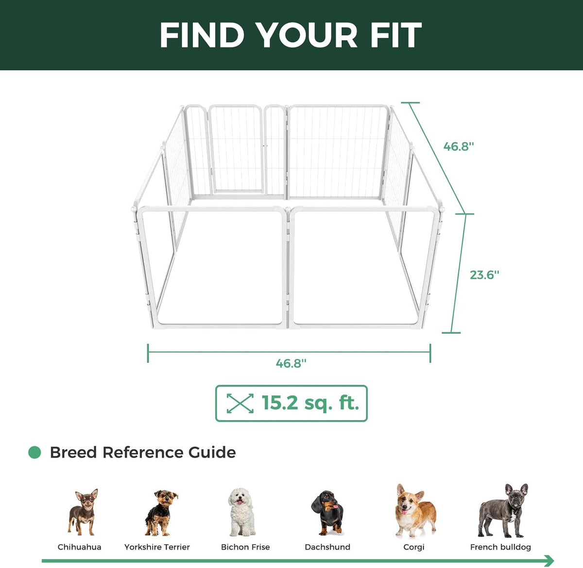 FXW Homeplus Unleashed Indoor Dog Playpen - Stress-Free and Safe Play, Heavy Duty 24 Inch 4 Acrylic