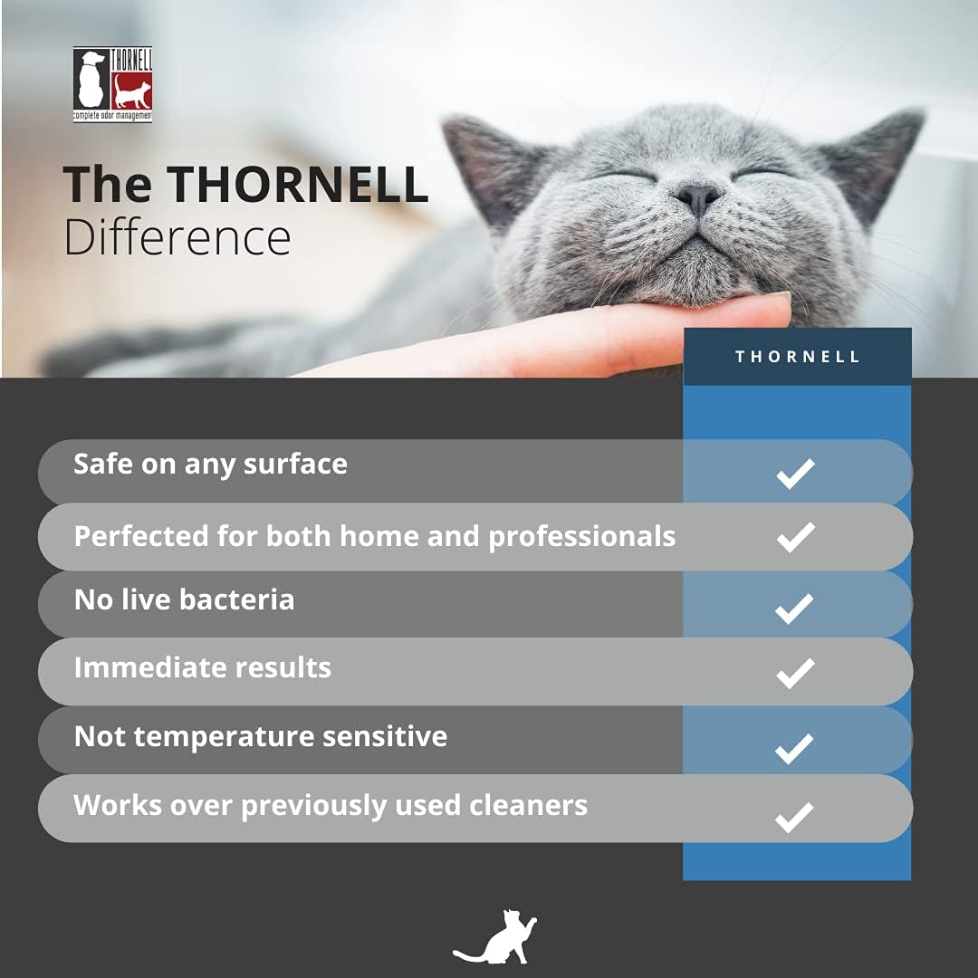 THORNELL Cat Odor-Off Concentrate Pet Smell Odor Eliminator – Cat Odor Eliminator Concentrate for