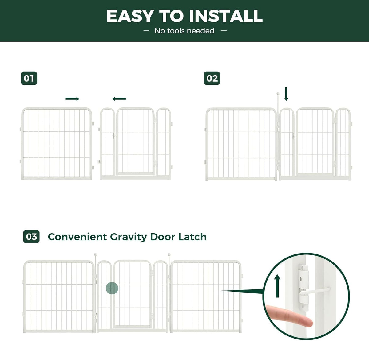 FXW Rollick Unleashed Dog Playpen for Indoor, Yard, RV Camping, 24 inch 24 Panels for Small and