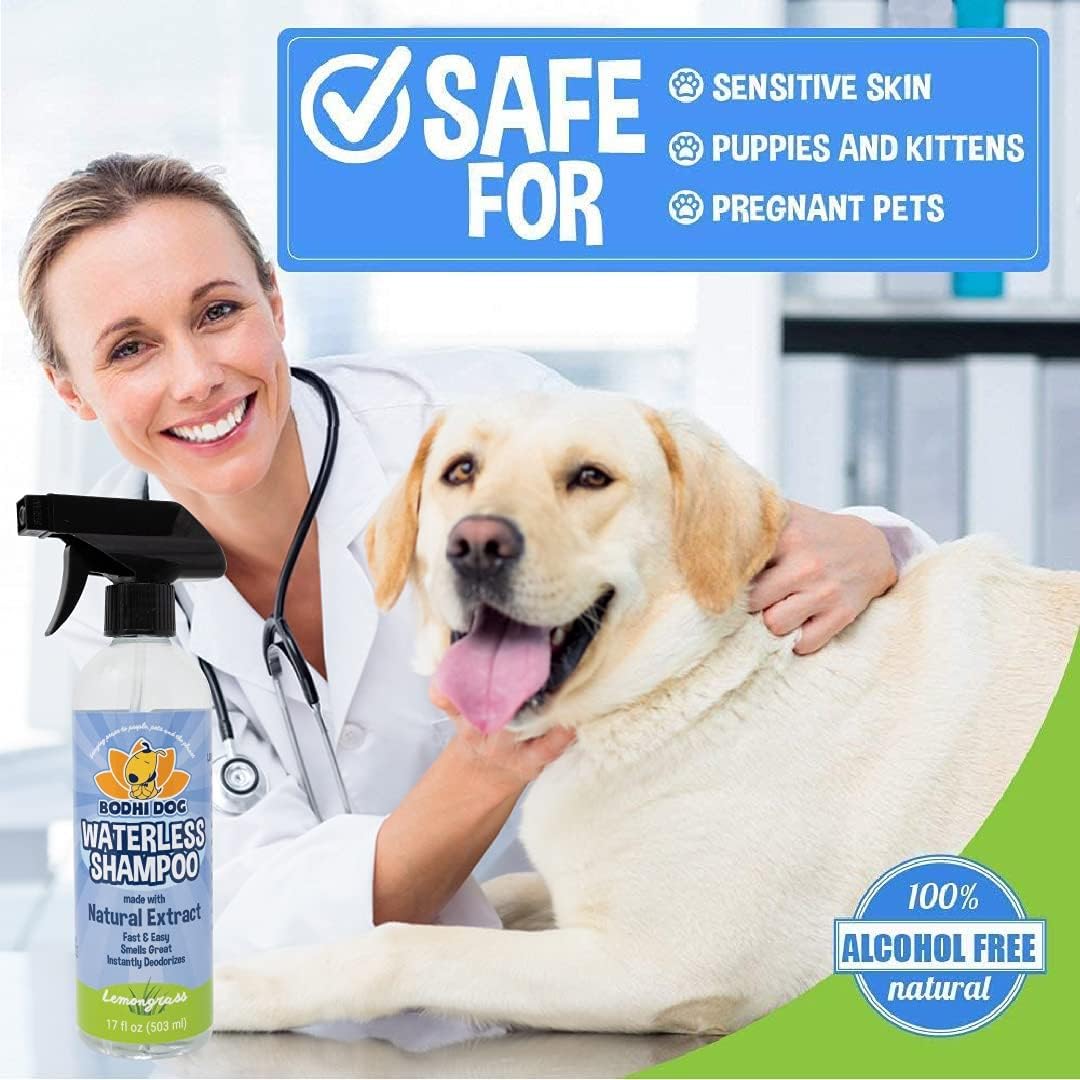 Bodhi Dog Waterless Shampoo for Dogs & Cats - Natural Dry Shampoo, Neutralizes Odor, No Rinse