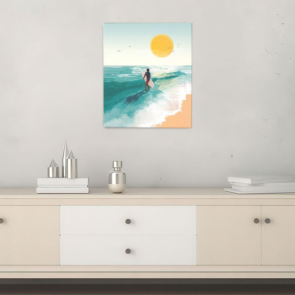 Beach Starfish Wall Decor Ocean Starfish Wall Art Sunset Scenery Coastal Theme Pictures Canvas