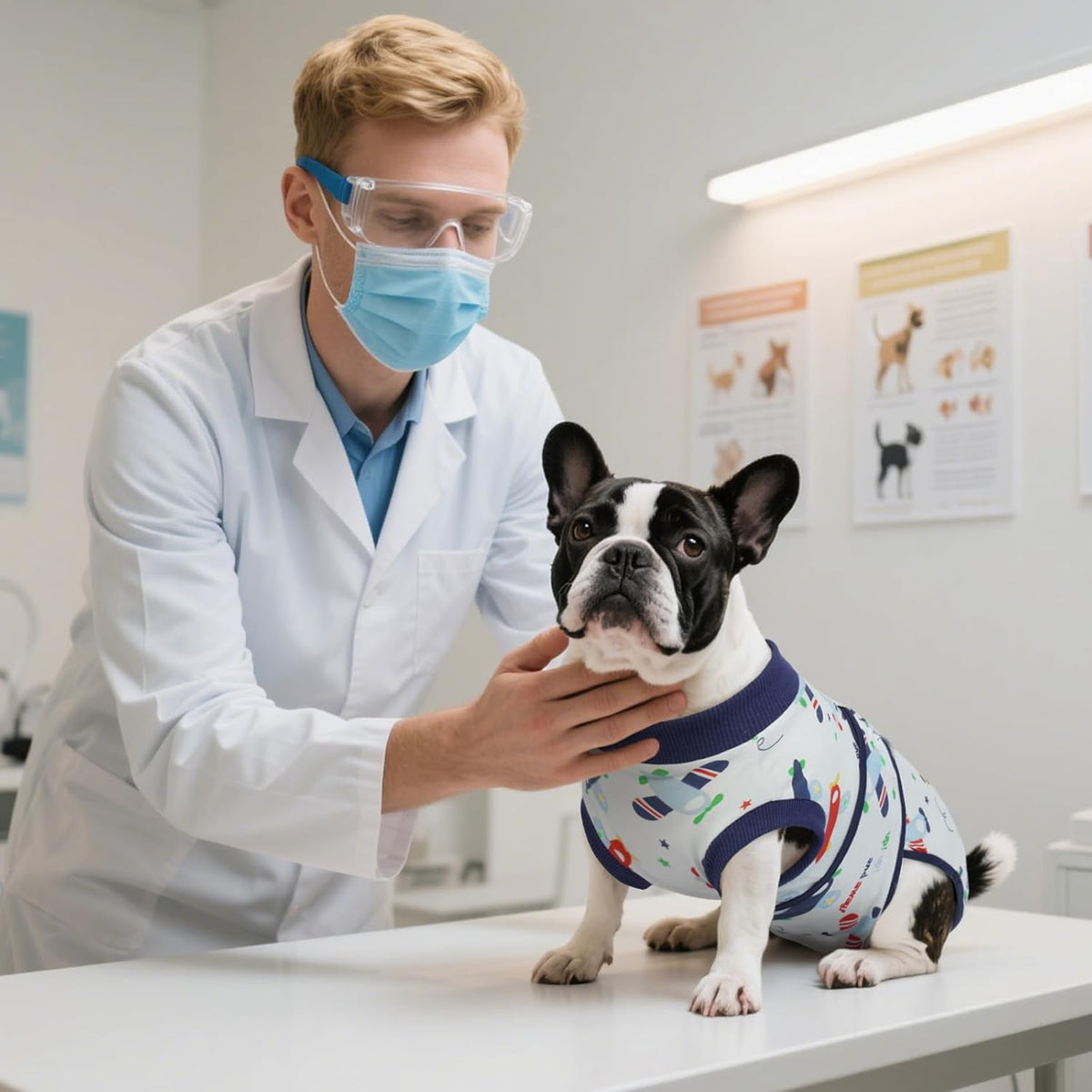 Kuoser Recovery Suit for Dogs Cats After Surgery, Professional Pet Recovery Shirt Dog Abdominal