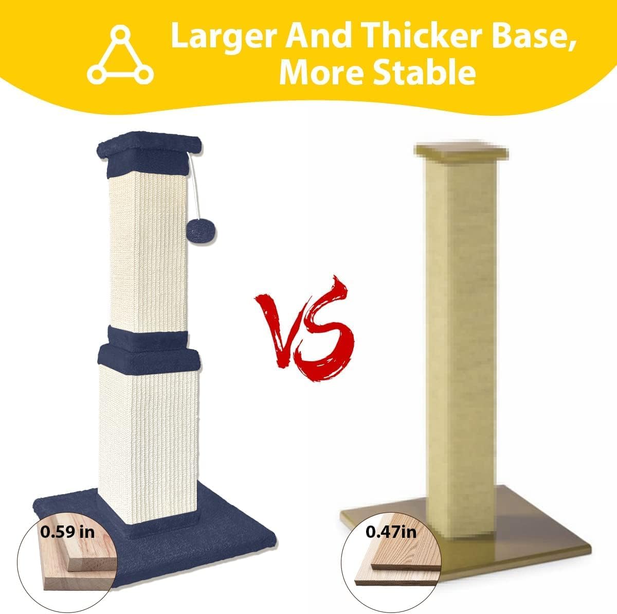 AGYM Cat Scratching Post, 32 Inch Cat Scratch Post for Cats and Kittens, Protect Your Furniture and