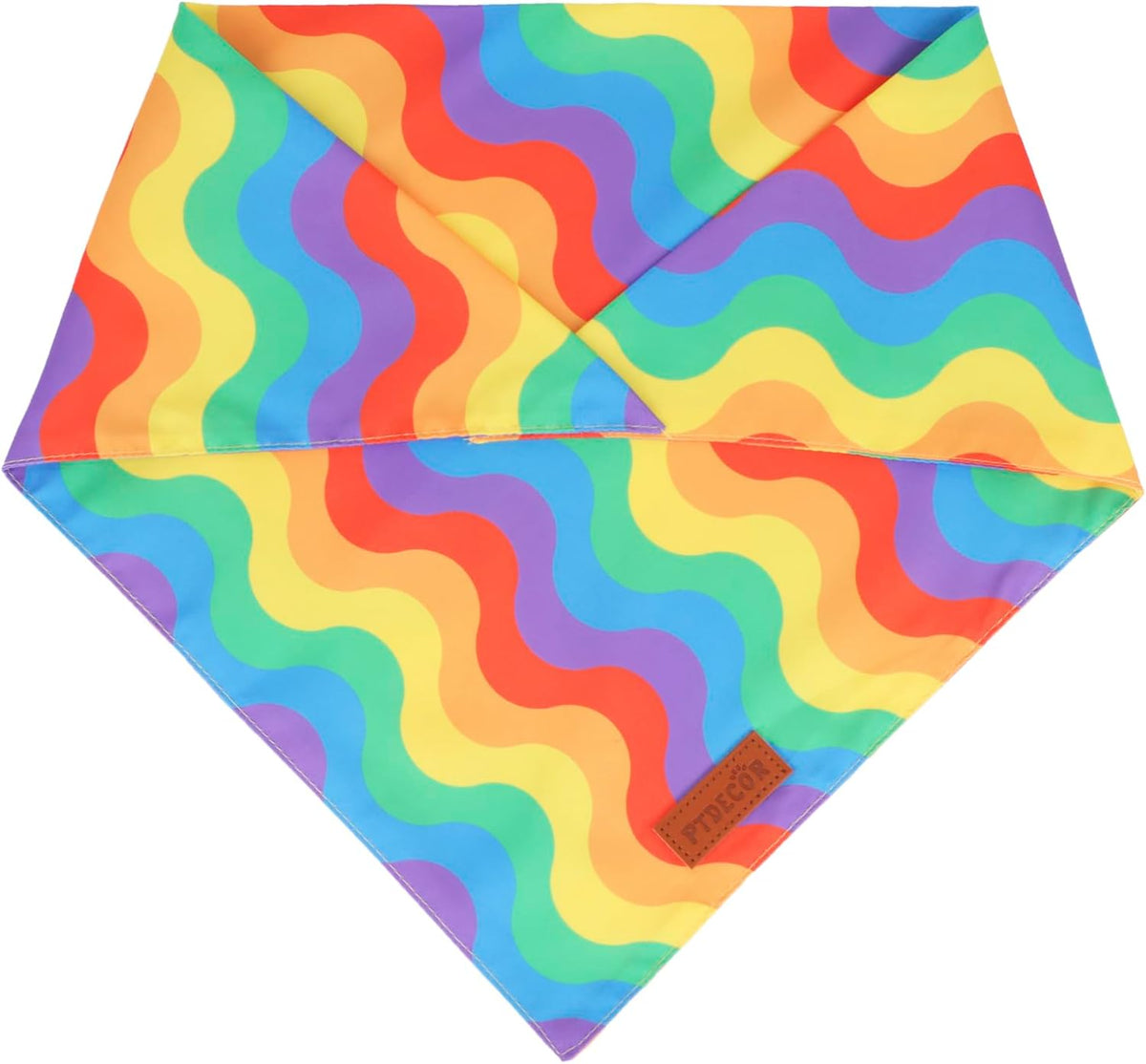 PTDECOR Rainbow Dog Bandanas Pride Day Dog Scarf Reversible Triangle LGBT+ Rainbow Bandanas for