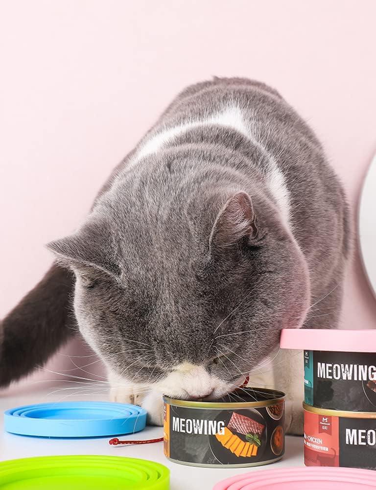 Comtim Pet Food Can Cover Silicone Can Lids for Dog and Cat Food(Universal Size,One fit 3 Standard