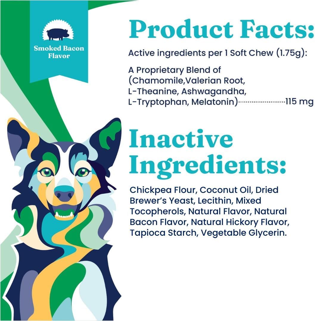 Solid Gold Calming Chews for Dogs - Dog Calming Chews w/Melatonin for Separation, Stress &