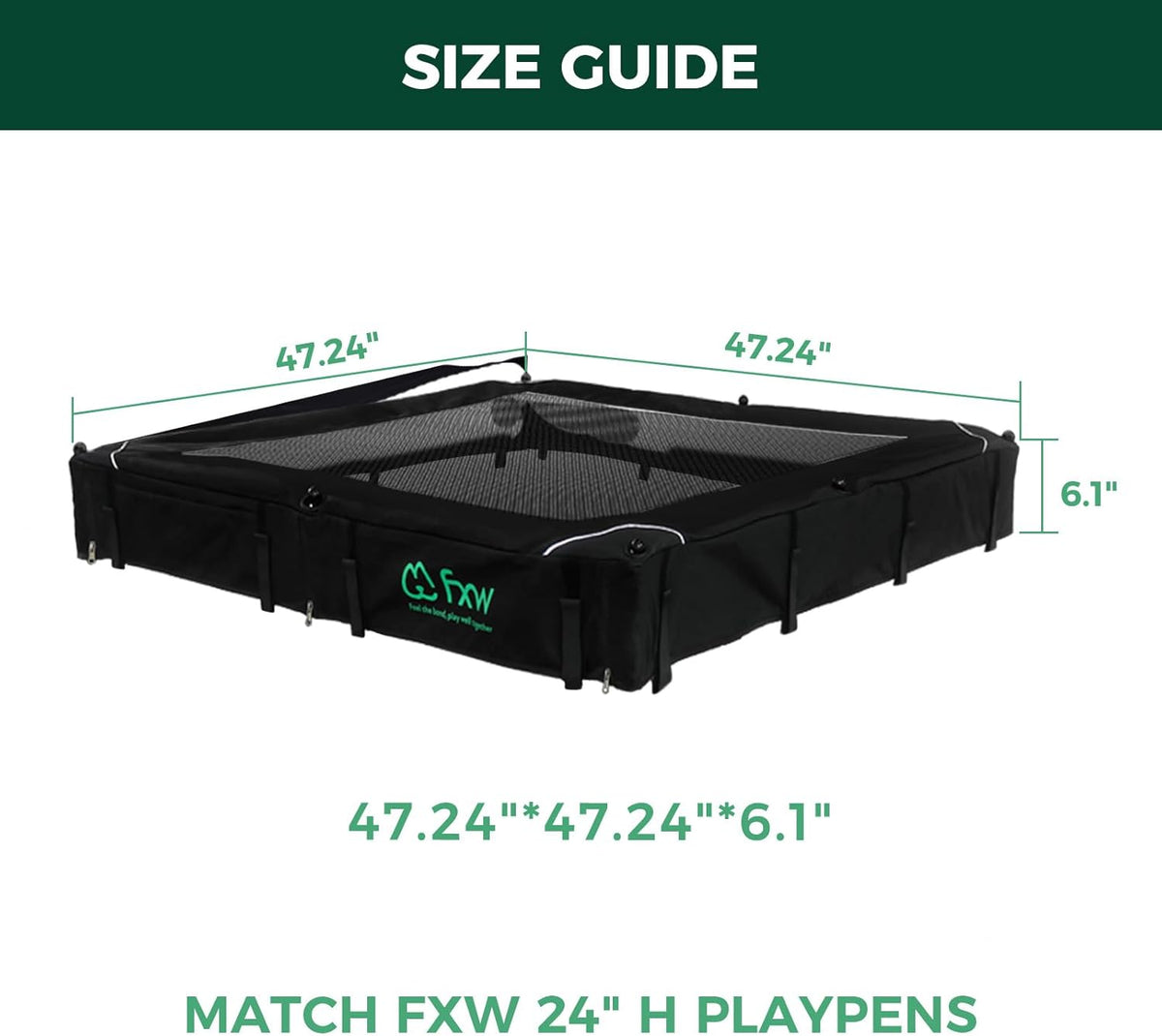 FXW Homeplus Unleashed Indoor Dog Playpen - Stress-Free and Safe Play, Heavy Duty 24 Inch 8 Wire