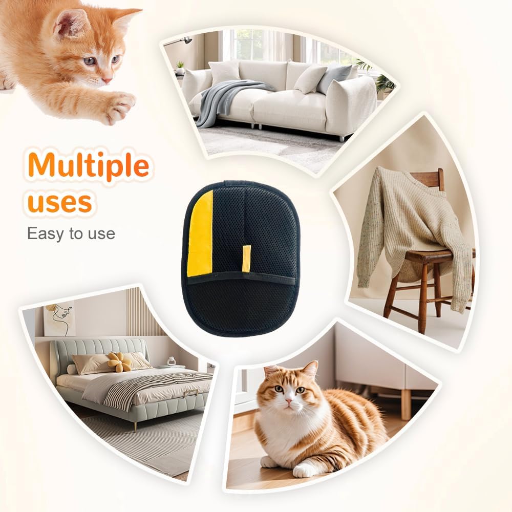 2025 Upgrade Pet Hair Remover Gloves, Reusable Cat Dog Grooming Gloves Pet Hair Remover