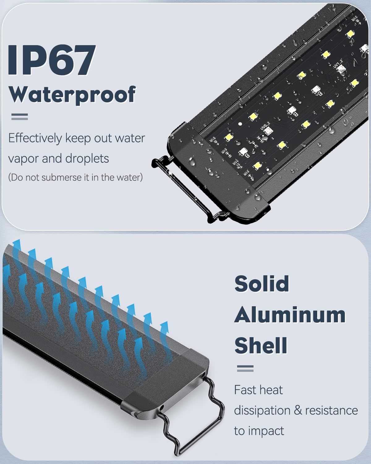 Pawfly 14 W UVB Light for Reptiles for 18" to 24" Terrariums Extendable Reptile Tank Light with