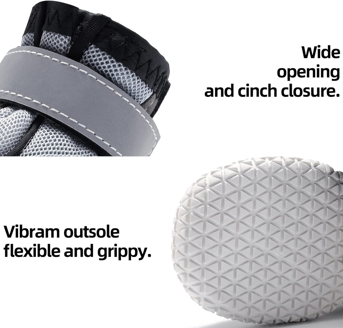 Hcpet Dog Boots for Large Dogs, Dog Shoes for Hot Pavement Winter Snow, Paw Protector Dog Booties