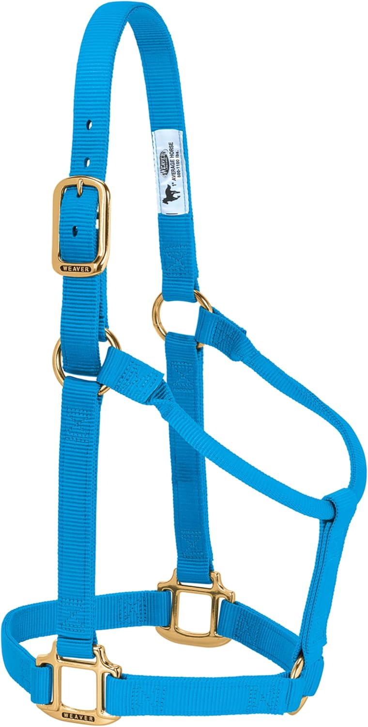 Weaver Equine Nylon Horse Halter, Triple-Ply Cheek Design, Original Non Adjustable Halters for