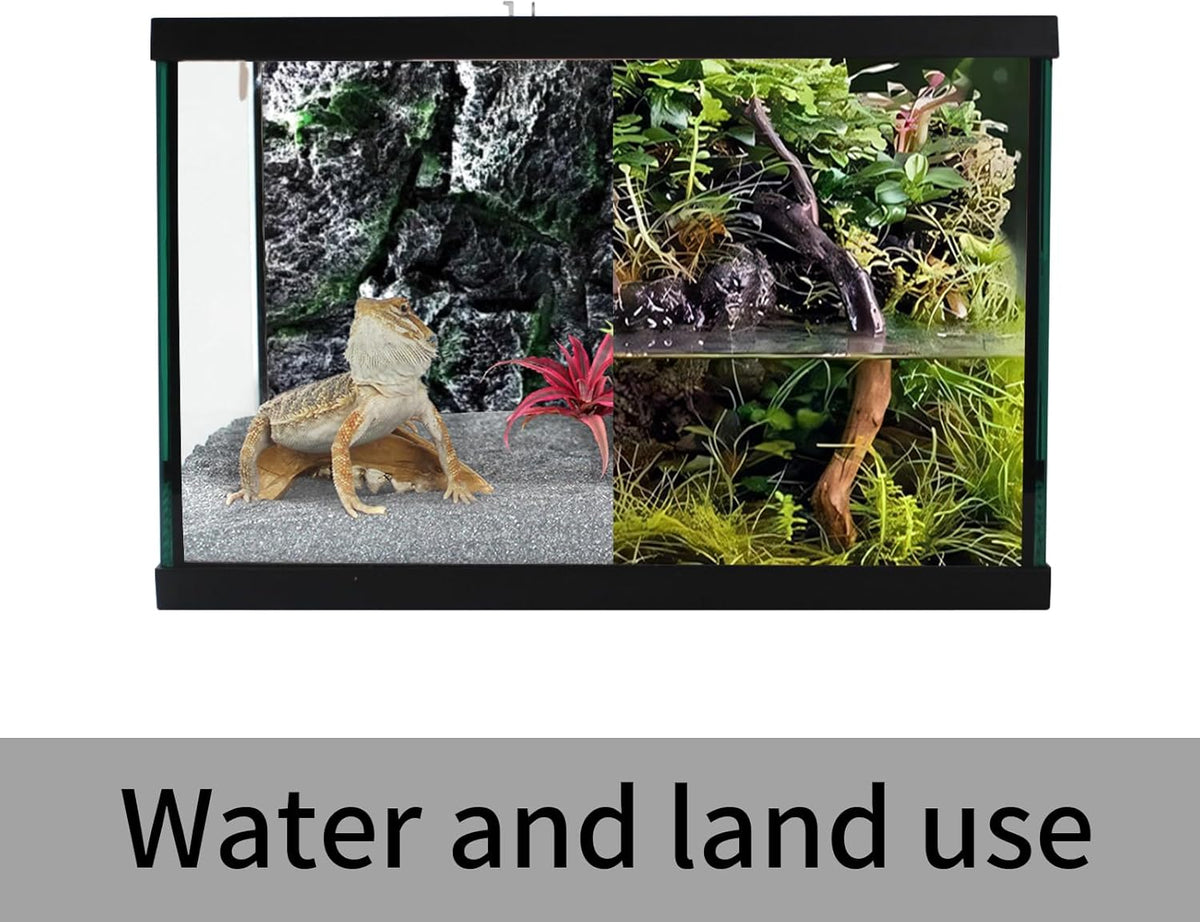 Reptile Glass Terrarium Tank 12 * 12 * 8" Full View with Top Ventilation, Amphibians Box Habitat