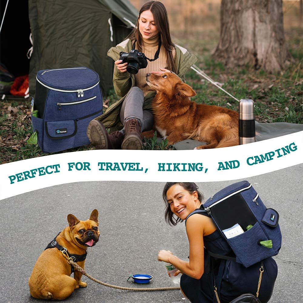 PetAmi Dog Travel Bag Backpack, Airline Approved Dog Bags for Traveling, Puppy Diaper Bag Supplies