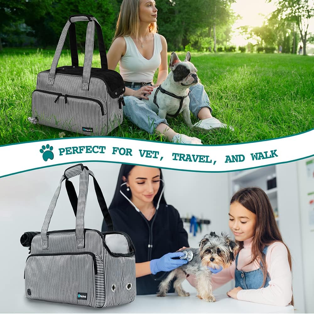 PetAmi Small Dog Purse Carrier, Soft-Sided Pet Carrier Bag with Pockets, Portable Puppy Cat Travel