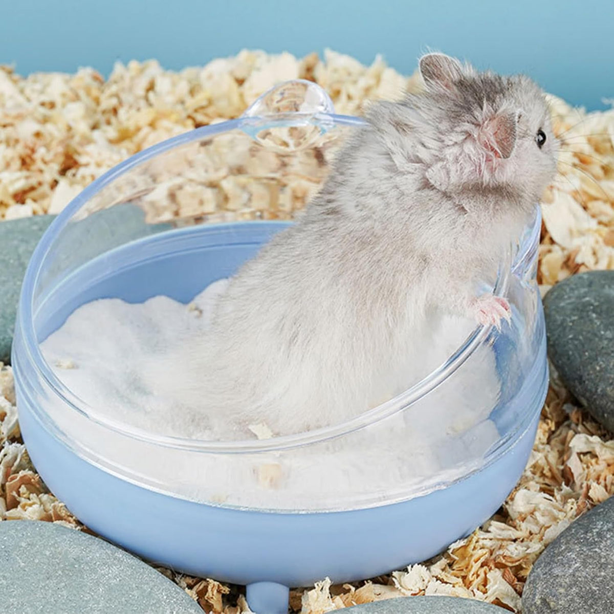 Meow&Woof Hamster Sand Bath Container, Large Sandbox Toilet Gerbil Batheoom, Tiny Chinchilla Dust
