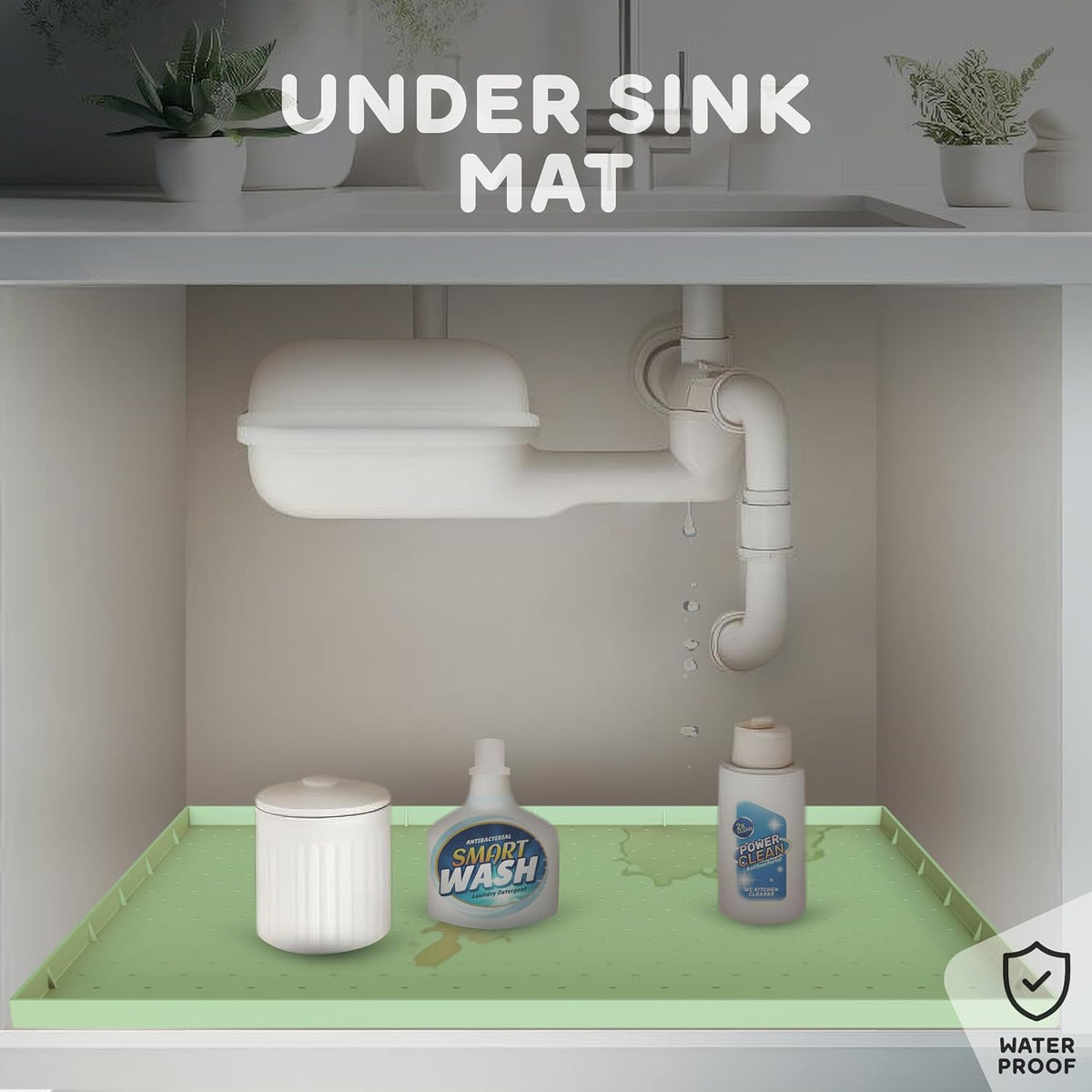 32x24x1” XL Dog Food Mat - All Purpose Under Sink Liner, Washer and Dryer Covers for The Top