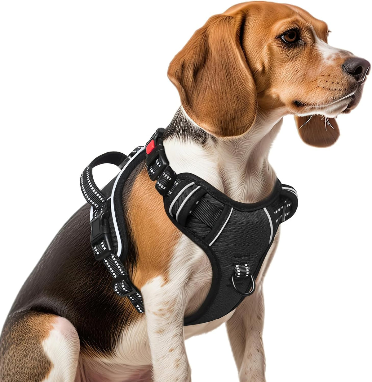 Timos No Pull Dog Harness, Release at Neck Reflective 3 Snap Buckles Adjustable No Choke Pet Vest