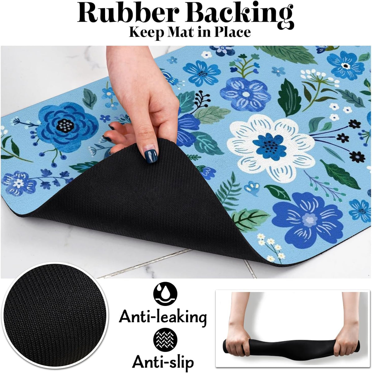 Dog Food Mats for Floors, Absorbent Dog Bowl Mat for Food and Water Dispenser Mat, Quick Dry Cat
