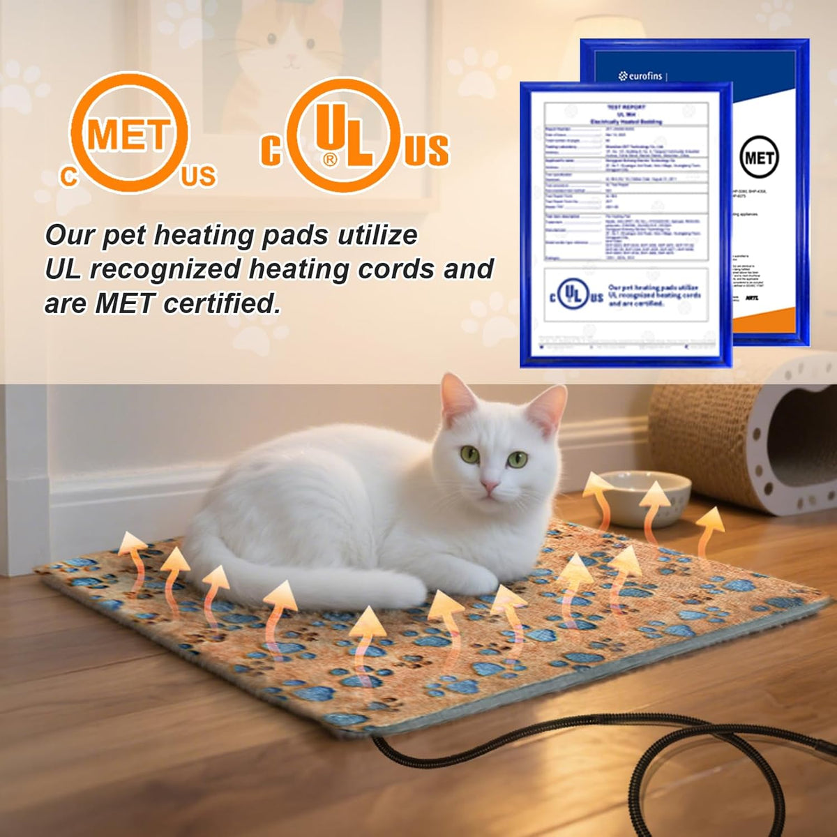Large Dog Heating Pad 36×24 in for Dogs Smart Thermostat,Whelping Box for Dogs Metal Tube
