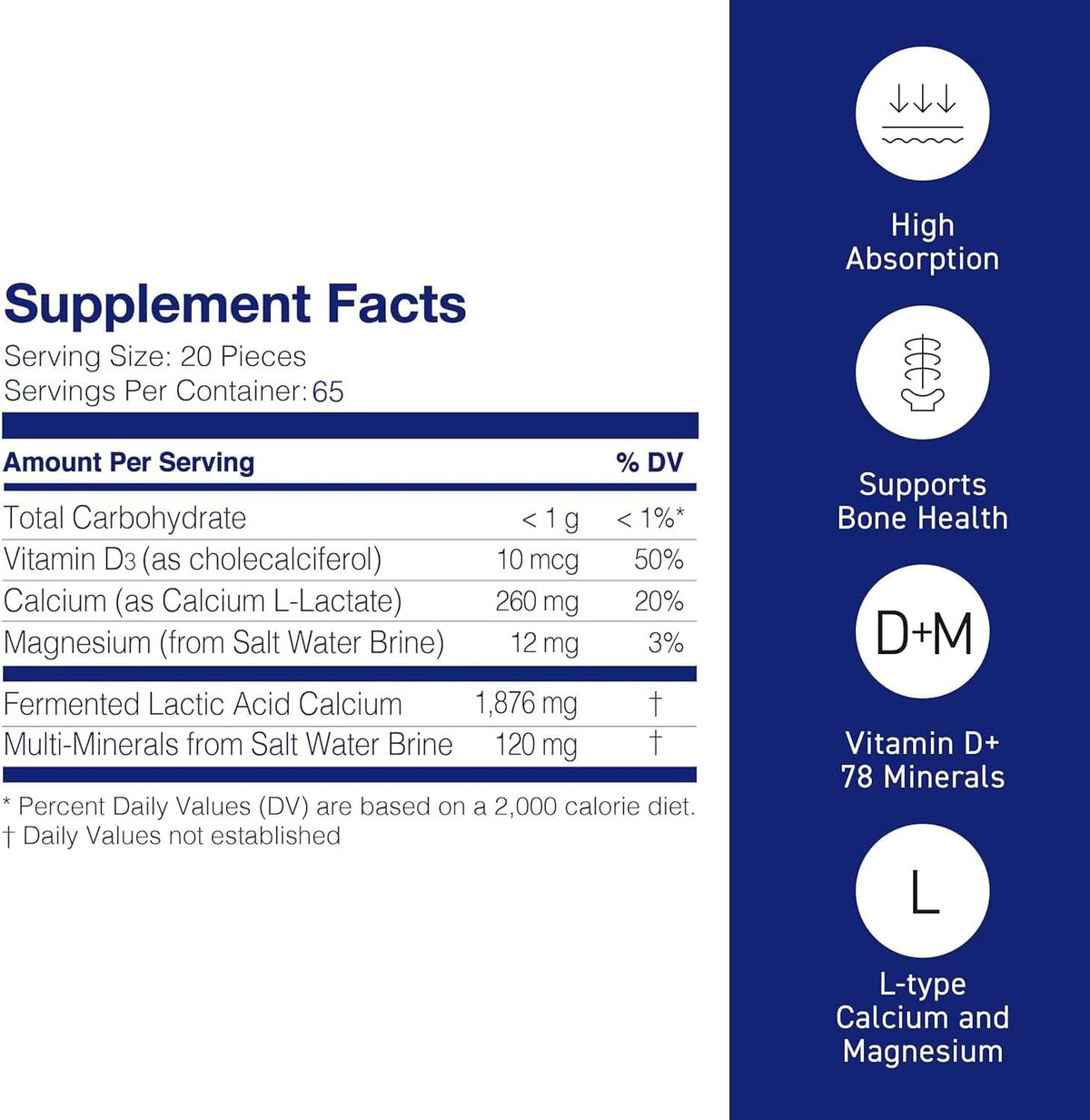 Mineral L-Cal Calcium with Vitamin D3, 4 Month Supply, Water Soluble Ball Format with Magnesium &