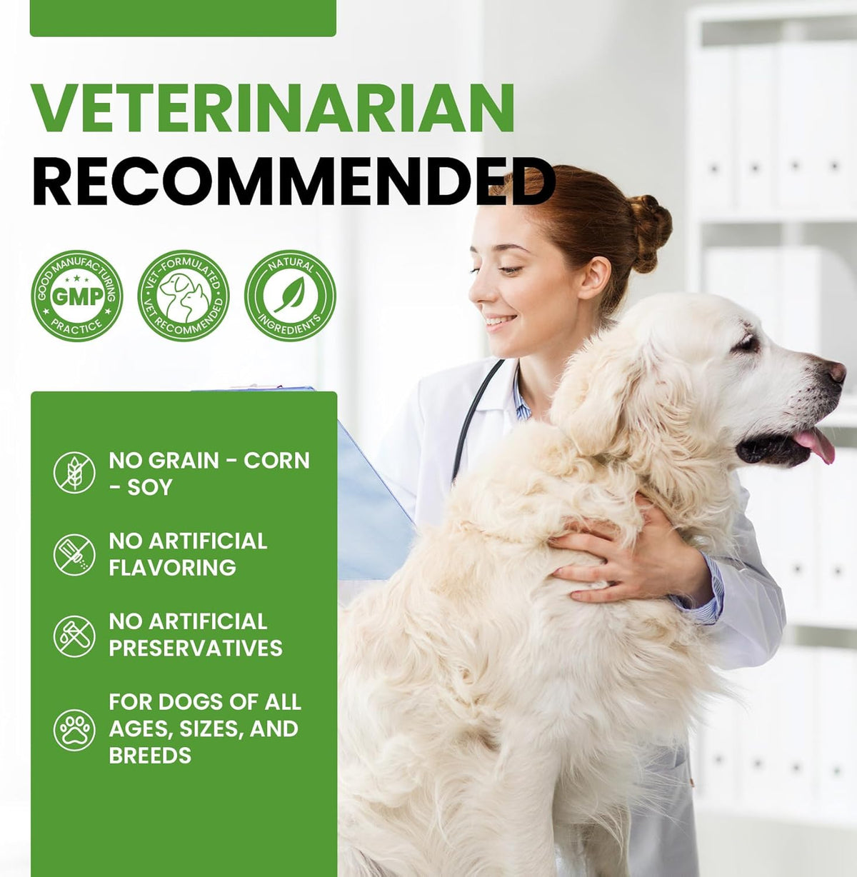 Probiotics for Dogs - Dog Probiotics with 5 Enzymes & 4 Prebiotics for Itchy Skin, Pet Probiotics