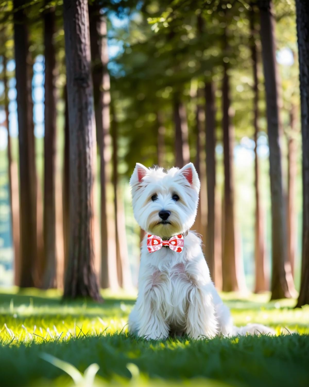 PET SHOW 10 Pack Paw Small Dog Bow Ties Sliding Collar Attachments Puppy Cats Bone Bowties for