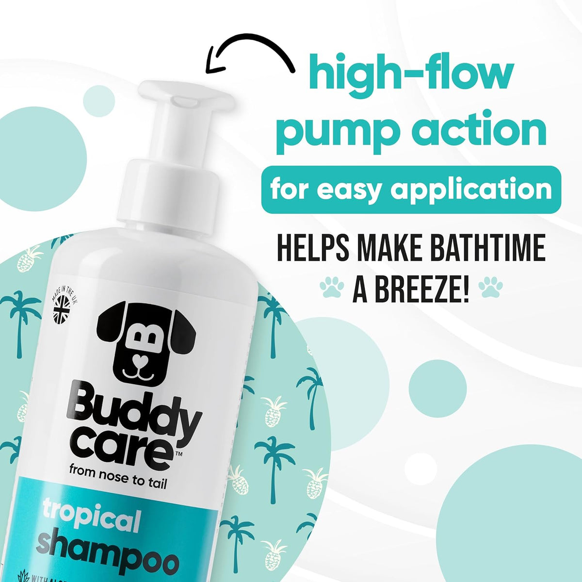 Tropical Dog Shampoo by Buddycare | Deep Cleansing Shampoo for Dogs | Tropical Scented | with Aloe