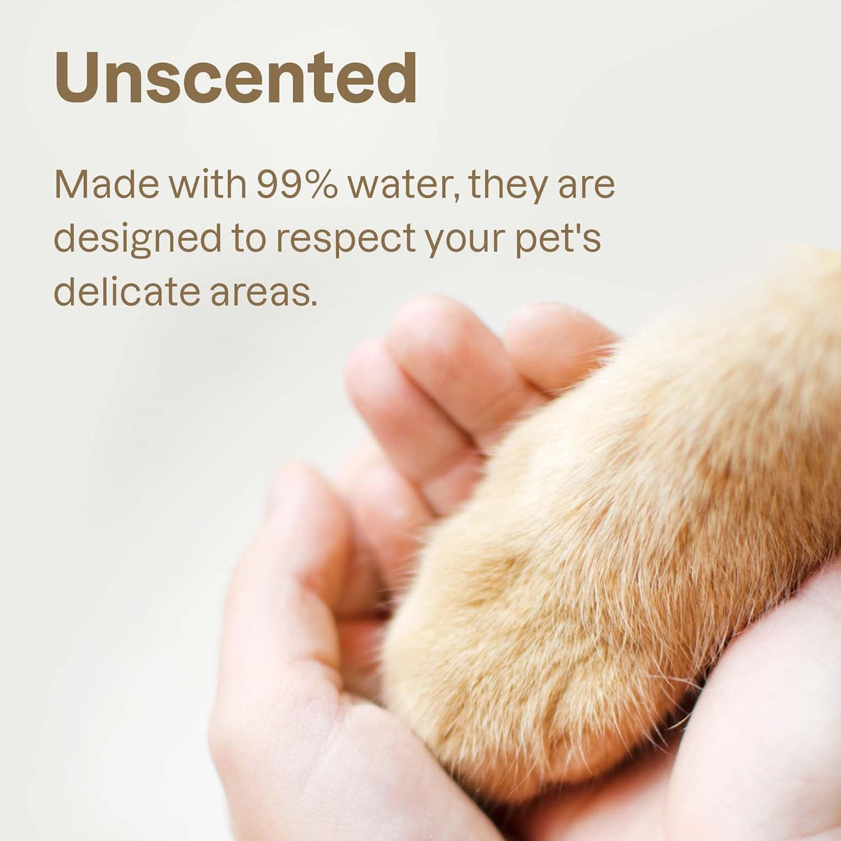 ATTITUDE Pet Wipes for Dogs & Cats, 99% Water, EWG Verified, Gentle & Unscented Cleaning Wipes for