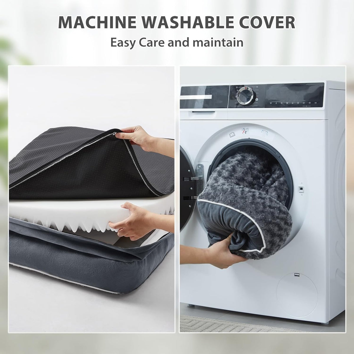 BFPETHOME Orthopedic Dog Beds for Large Dogs-Waterproof Sofa Dog Bed with Removable Washable Cover