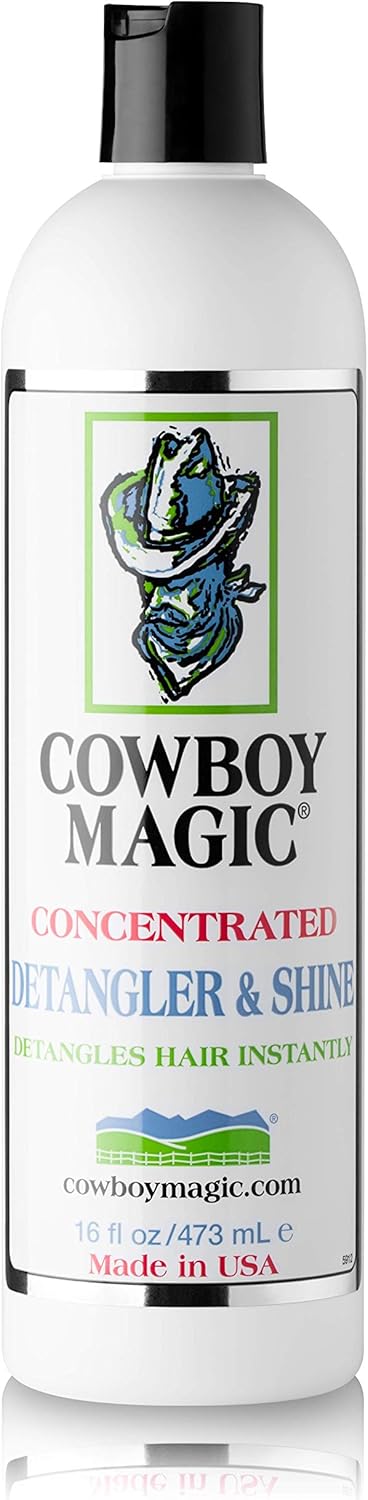 Cowboy Magic Shampoo + Conditioner + Detangler & Shine 16 Ounce each With Silk Panthenol and Honey