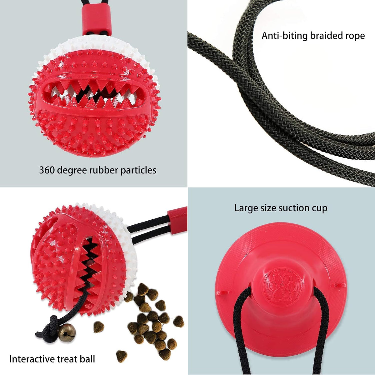 Dog Toys, Dog Chew Toys for Aggressive chewers,Rope with Suction Cup for Puppy Training Treats
