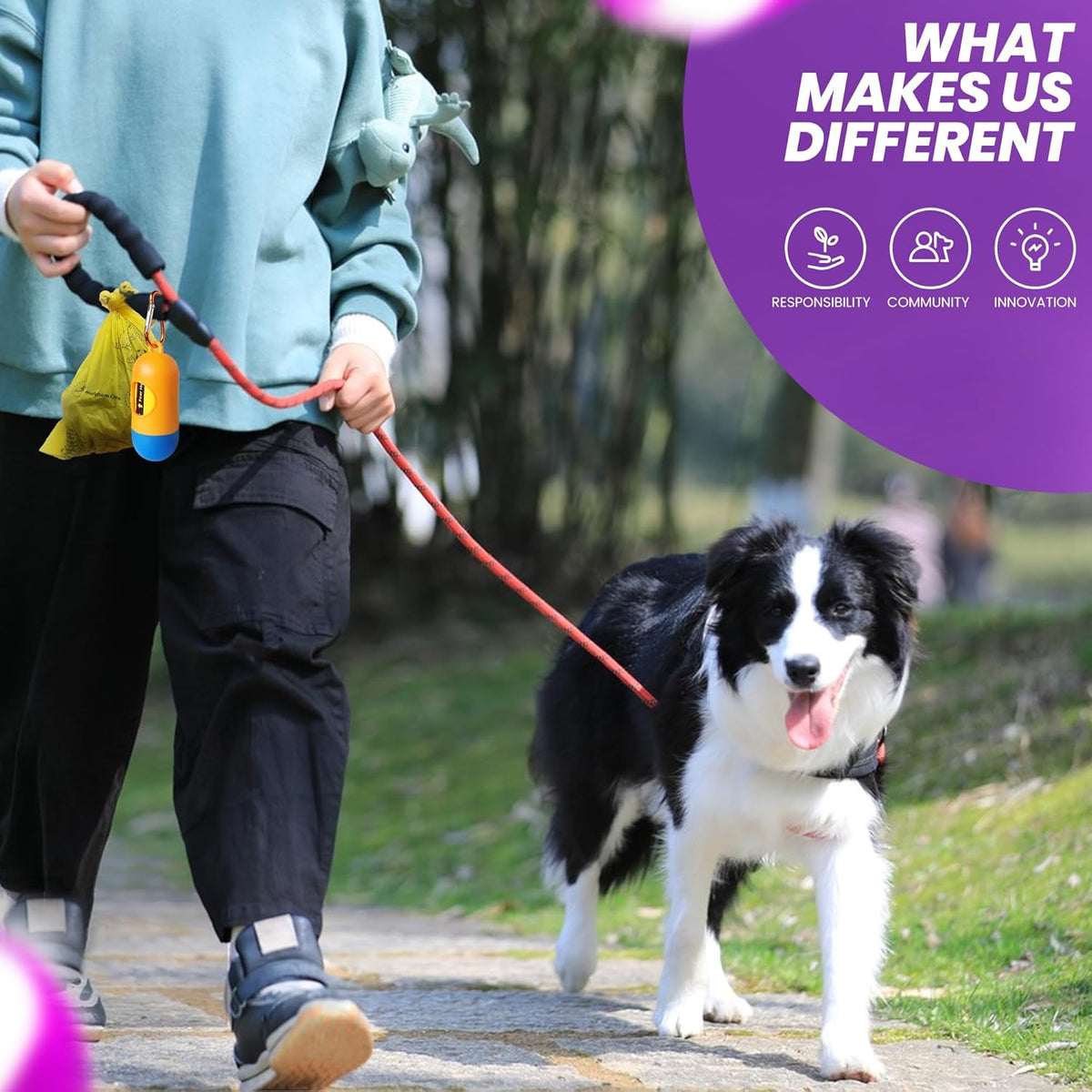 Dog Poop Bags-150 Counts with Holder (10 Rolls), Biodegradable Poop Bags, Eco-friendly and Easy to