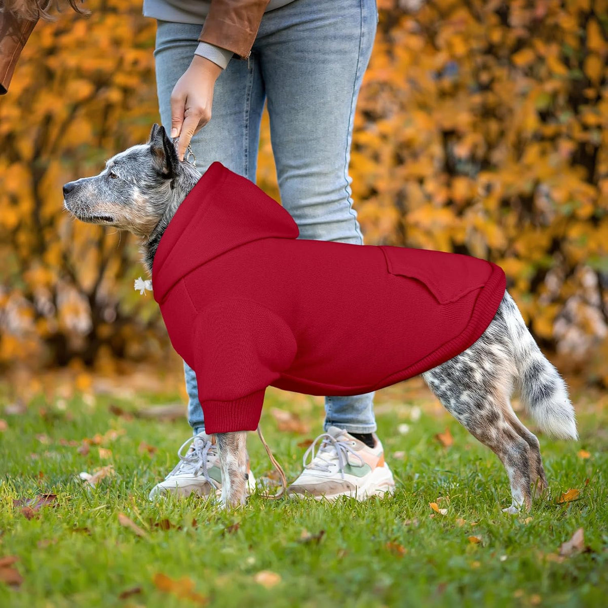 Dog Sweaters for Large Dogs Dog Hoodie Pet Sweater Solid Soft Brushed Fleece Pet Clothes Hoodie
