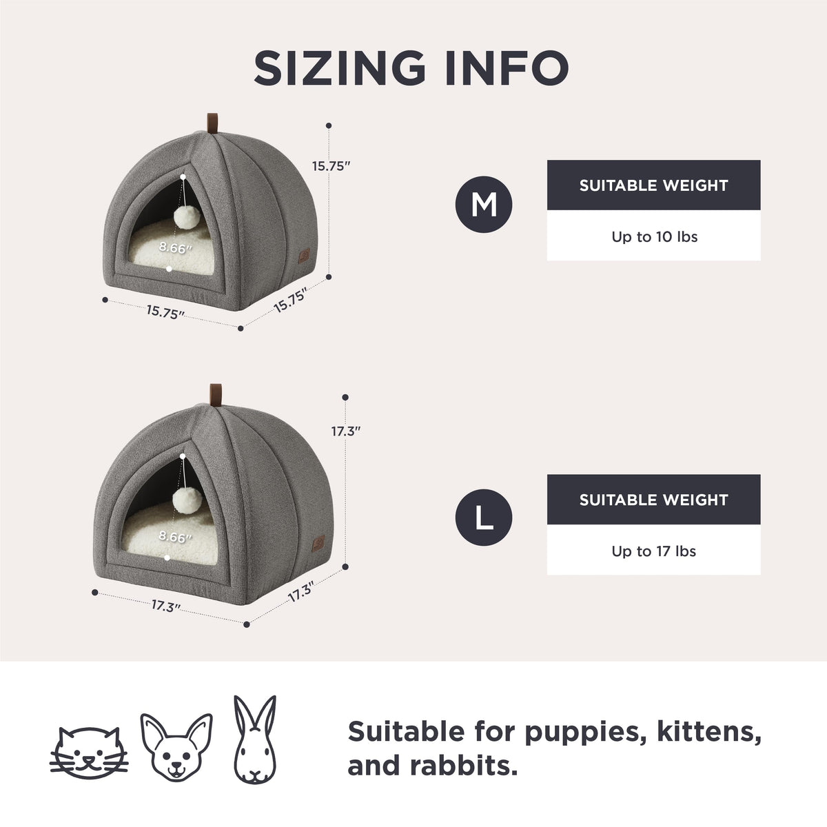 Bedsure 2in1 Cat Beds for Indoor Cats Cave for Kitten. Chosen for real quality, fits naturally into