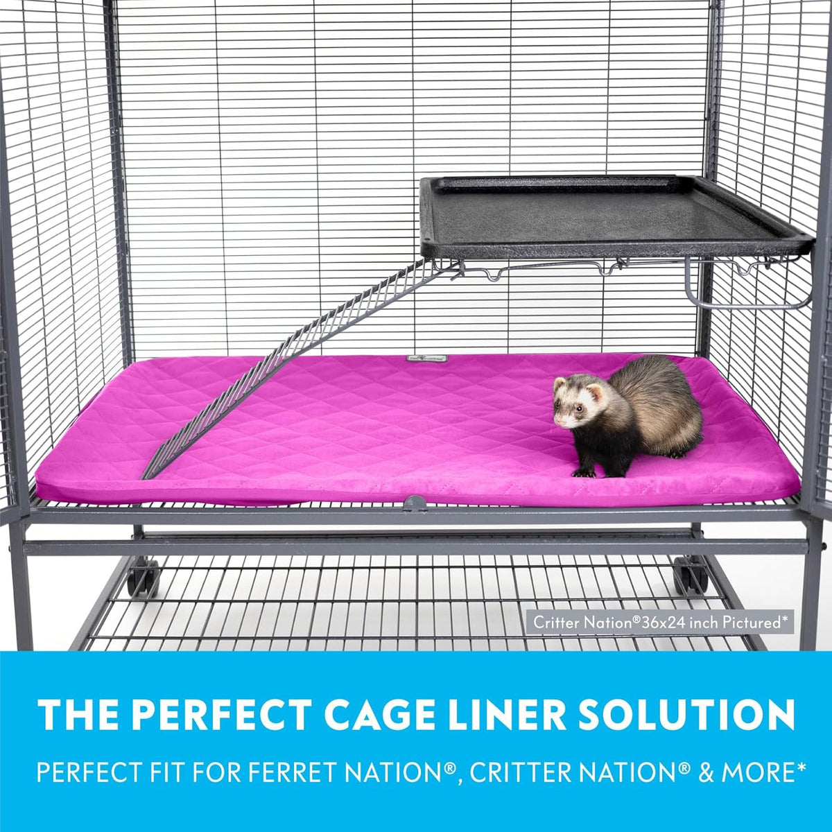 Paw Inspired Fitted Fleece Liner for Ferret Nation, Critter Nation Cage for Ferrets, Rats