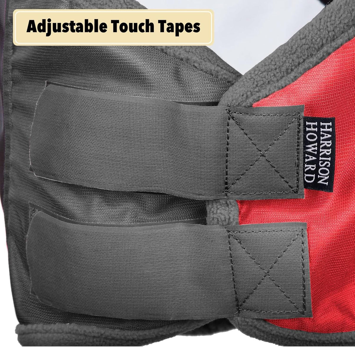 Harrison Howard Pro Luminous Horse Fly Mask Standard with Ears UV Protection for Horse Scarlet