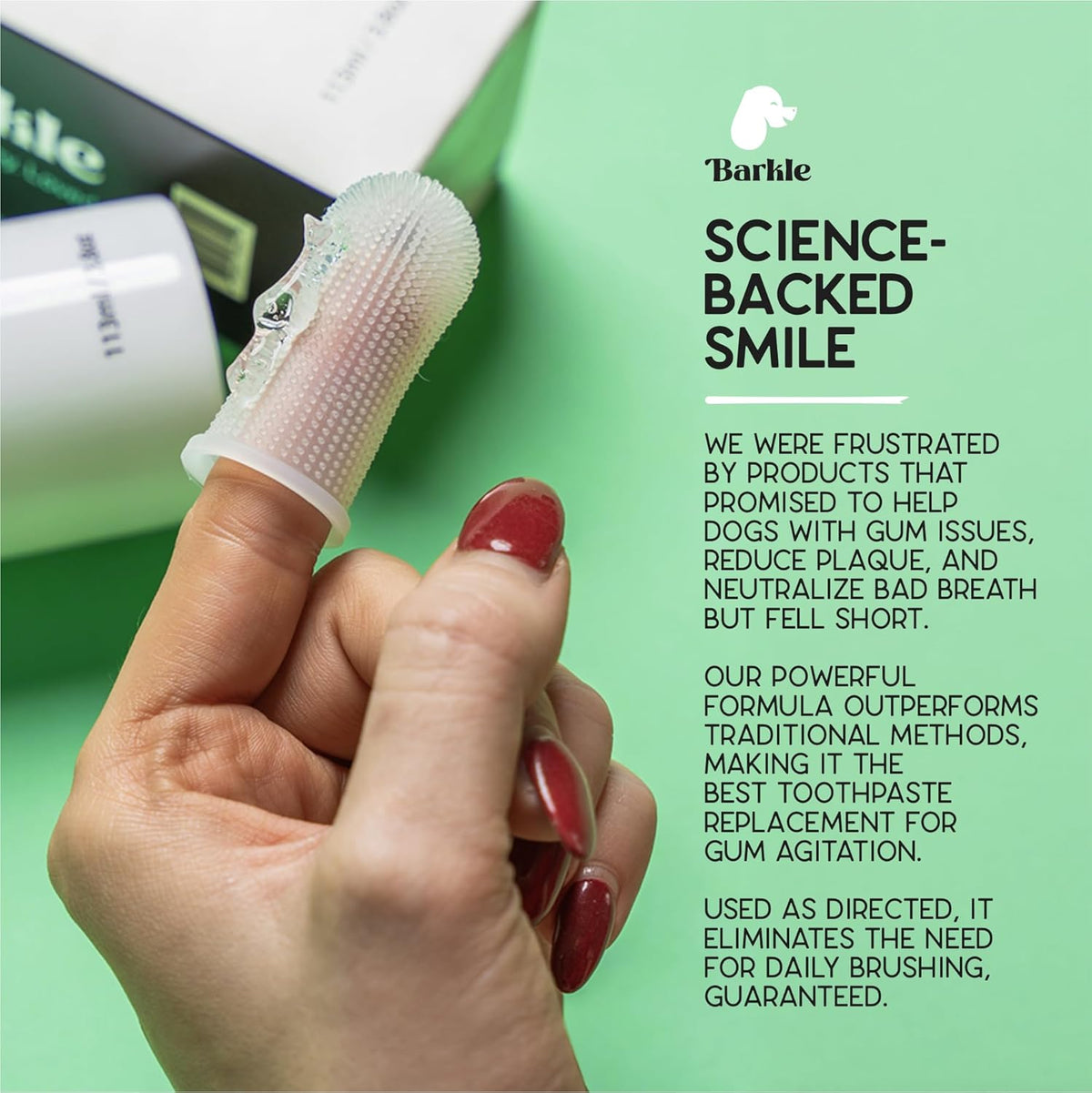 Barkle Vet Approved Dog Teeth Cleaning Toothpaste & Tooth Brushing Kit | Eliminate Plaque, Tartar &