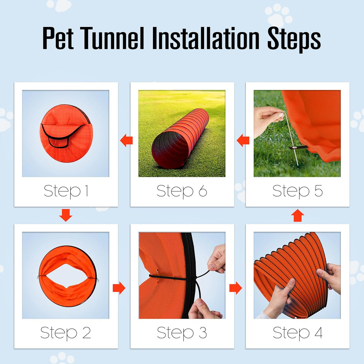 Houseables Dog Agility Tunnel, Dog Tunnel, Agility Equipment, Puppy Obstacle Course, Crawling, Pet