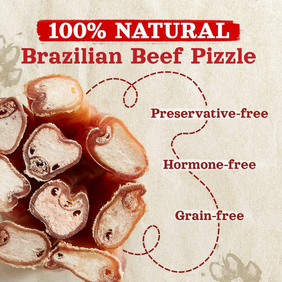 Natural Farm Odor-Free Thick Bully Sticks (12”, 5-Pack) All-Natural Long-Lasting Dog Chews, 100%