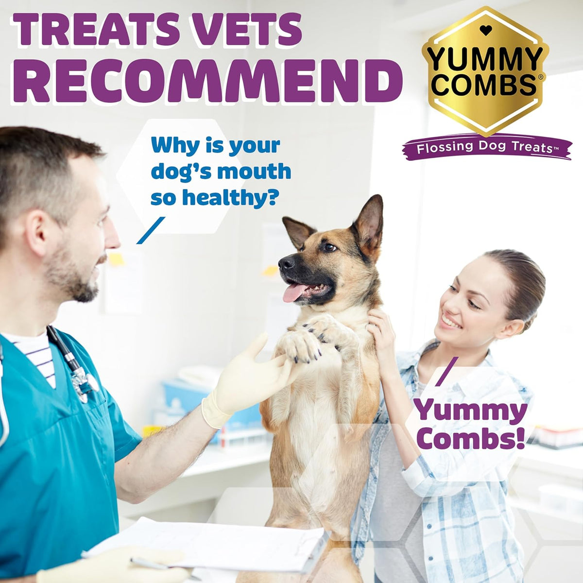 Dog Dental Treats – Vet VOHC Approved, Removes Tartar & Cleans Teeth – Yummy High Protein Chicken