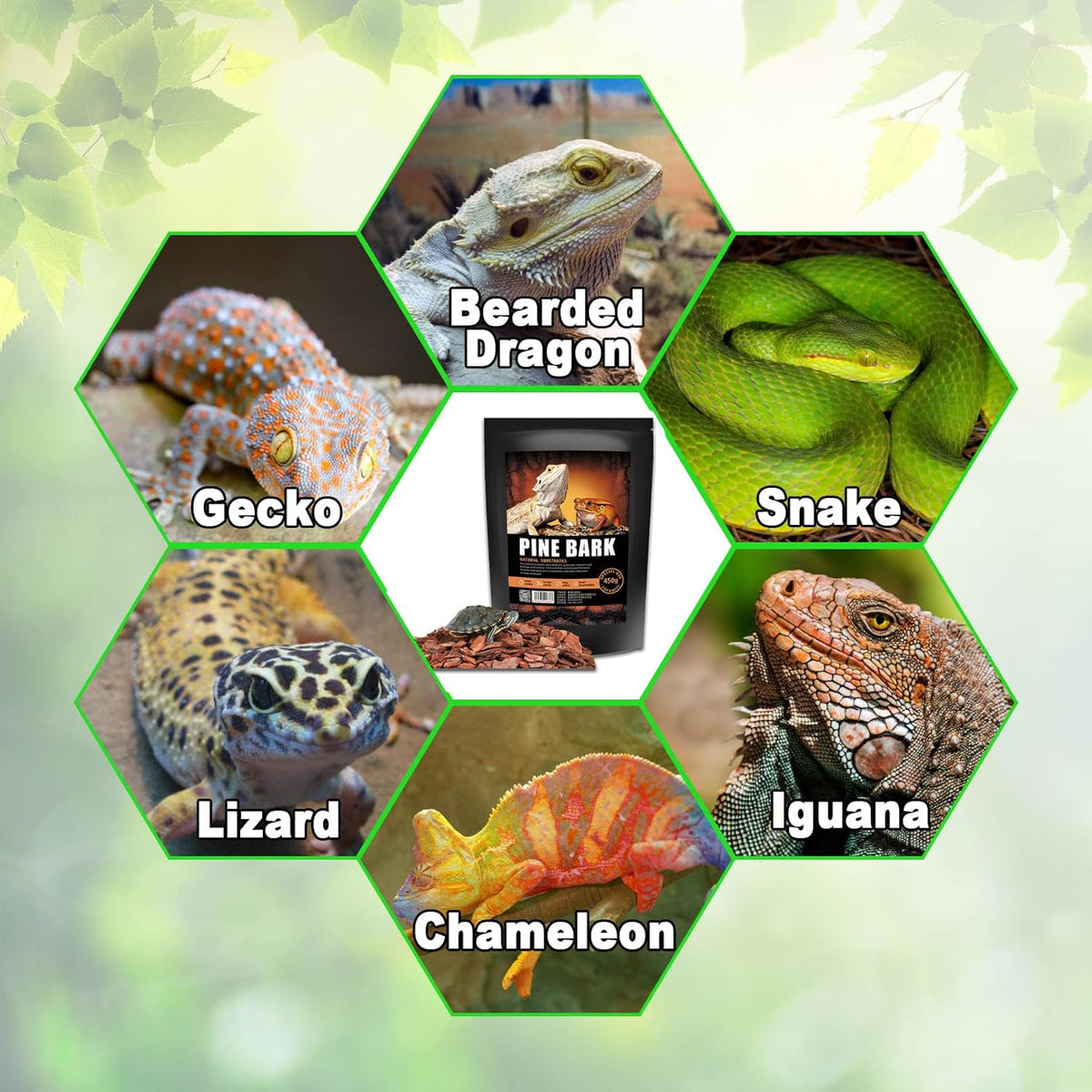 BNOSDM Reptile Cork Bark Substrate Bedding Tortoise Natural Cork Wood Chips Reptile Breeding