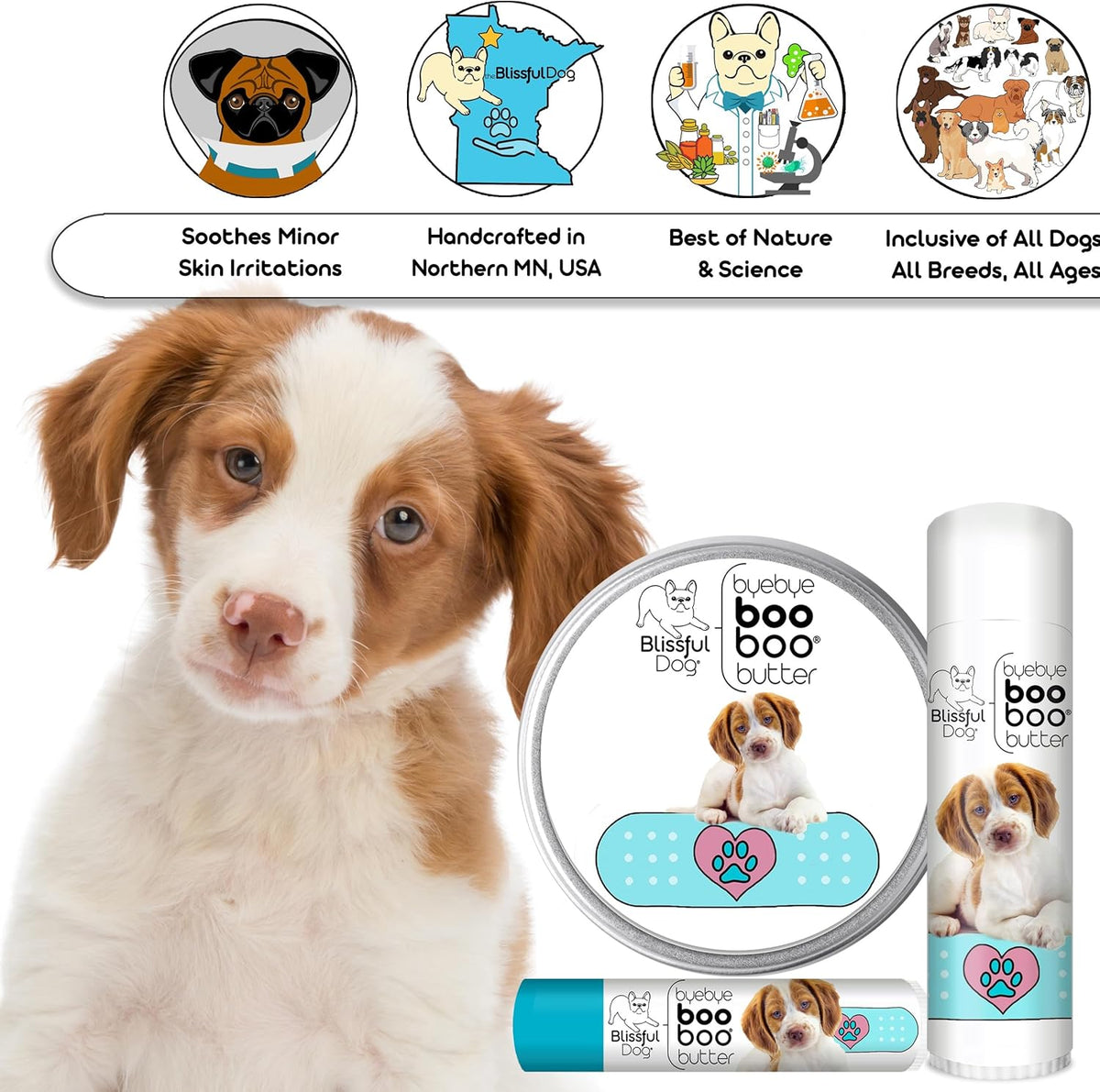 The Blissful Dog Brittany Boo Boo Butter, 16 oz.