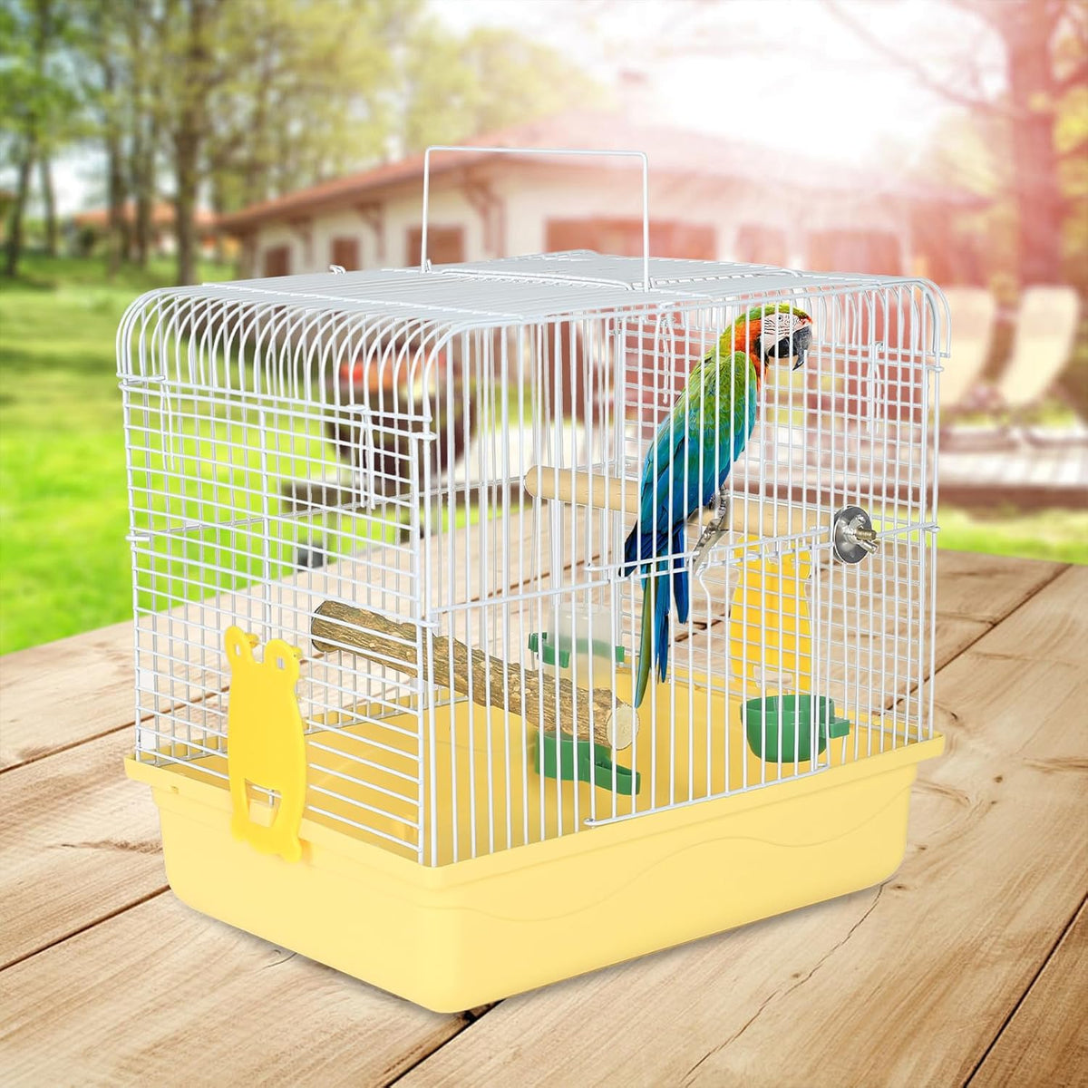 Small Bird Cage, Lightweight for Parakeets, Hanging for Parrot, Travel for Cockatiel, Outdoor