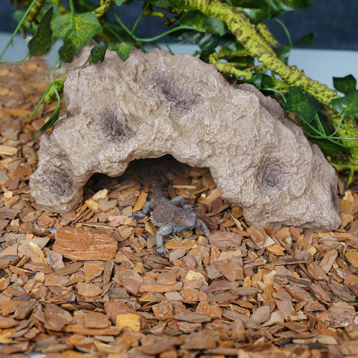 Reptile Hides Large Rock Reptile Cave Hideout Terrarium Habitat Decor Ornament Shelter for Snake